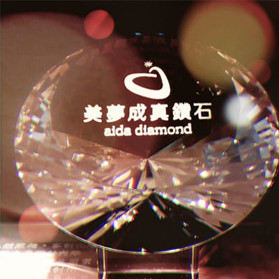 【我愛3d水晶雕刻】精緻客製鑽石情人造型擺飾( 8cm)